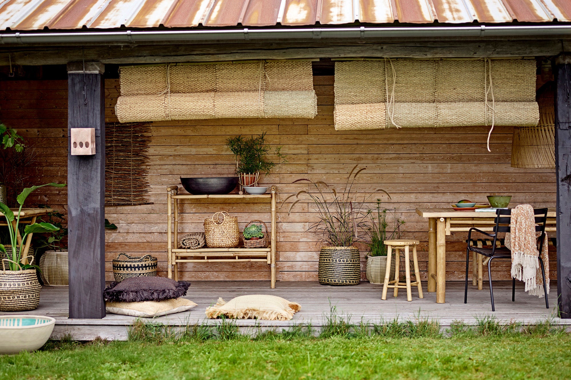 Bloomingville Tong Console Tafel, Natuur, Bamboe