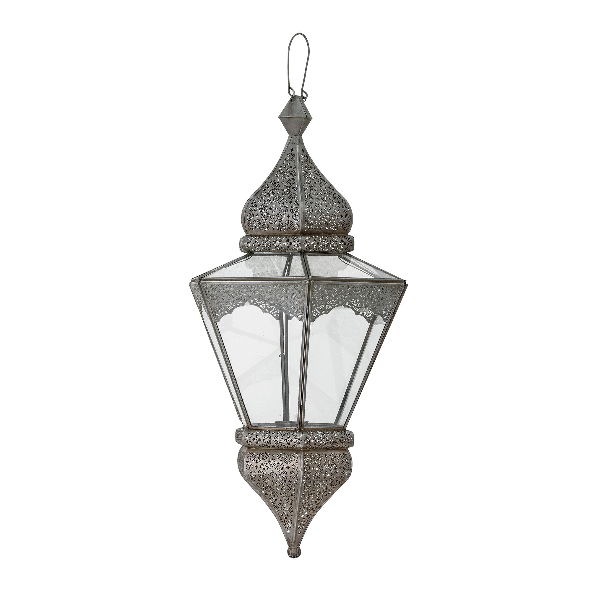 Bloomingville Lanterne Isabell, Gris, Verre