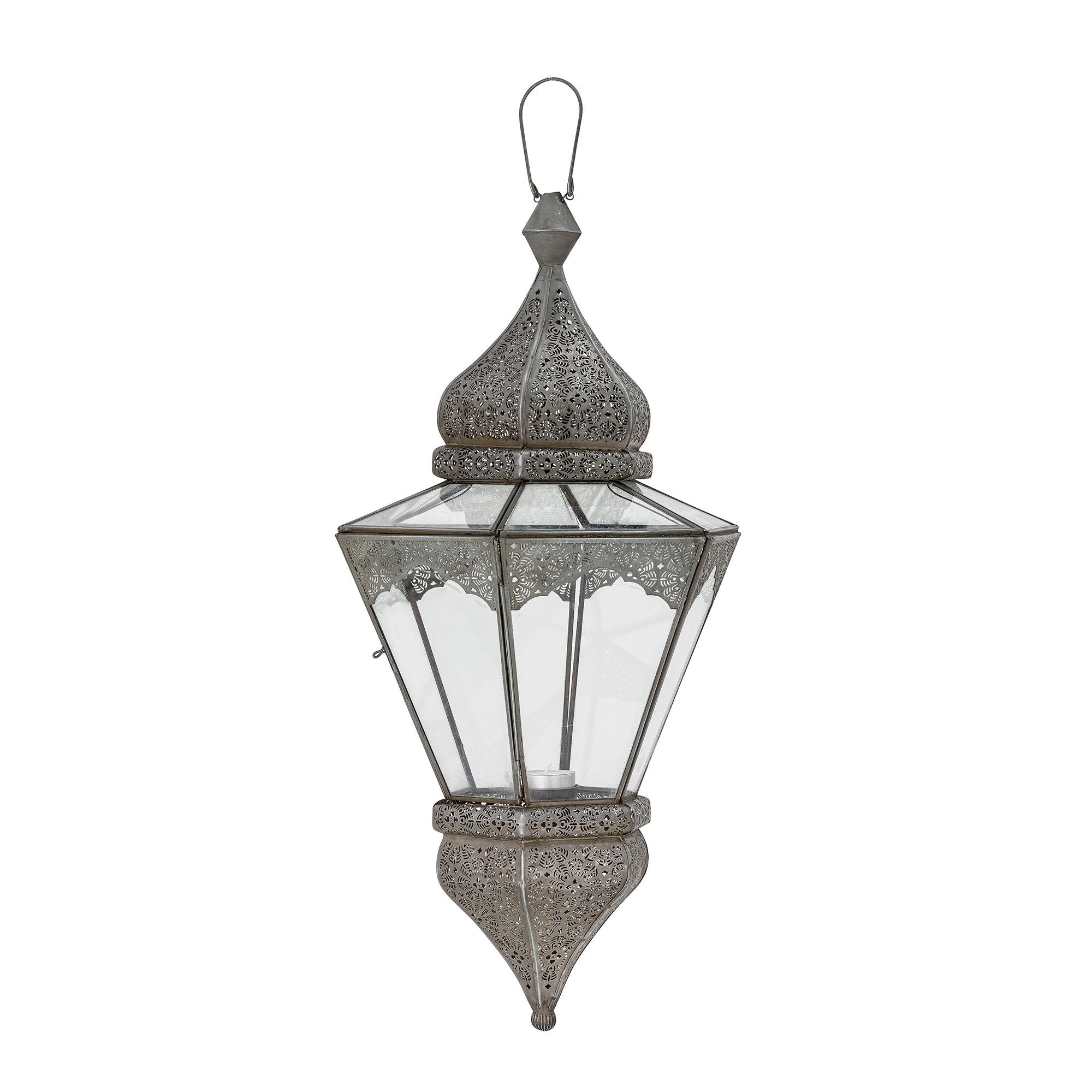 Bloomingville Lanterne Isabell, Gris, Verre