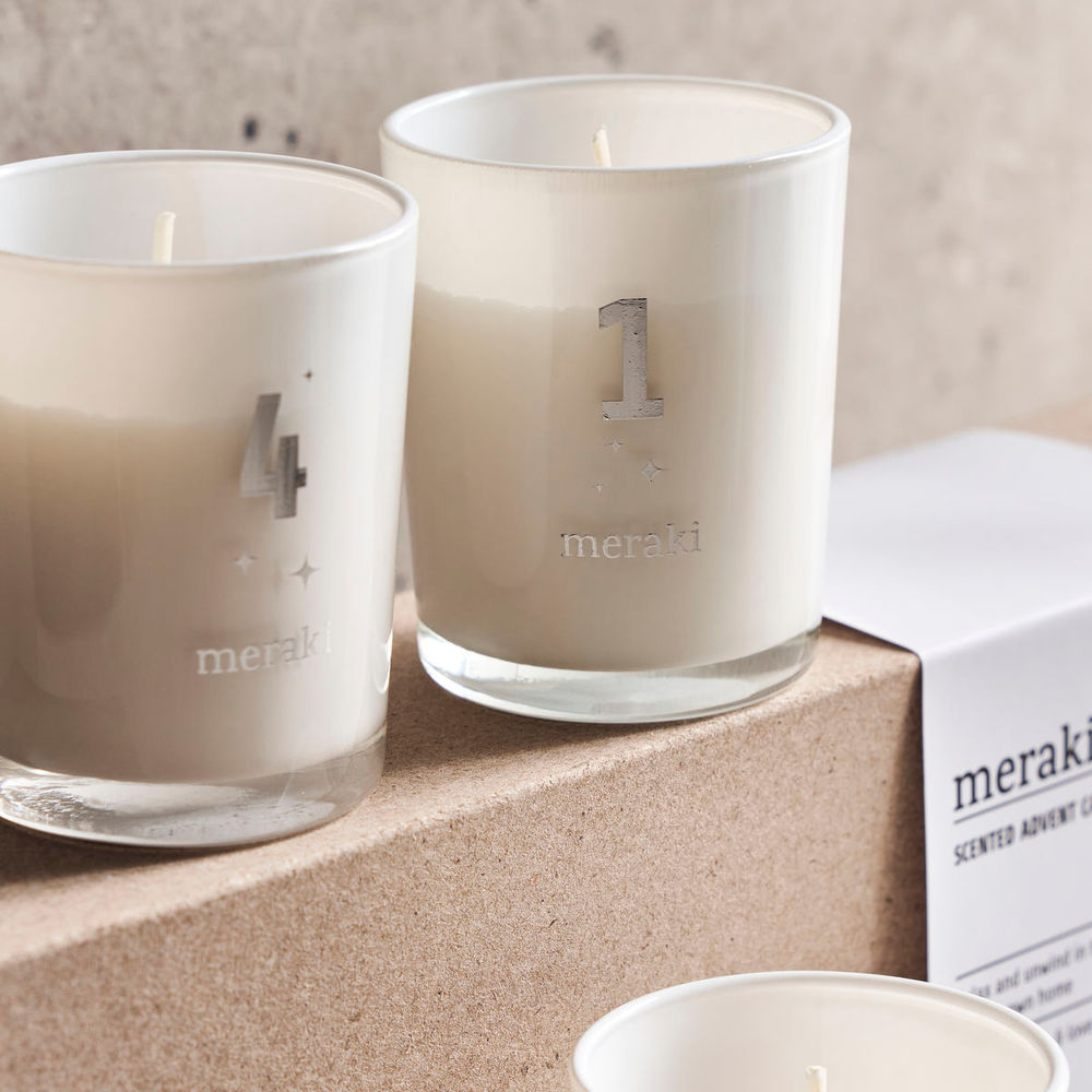 Meraki Adviento velas perfumadas, prado congelado