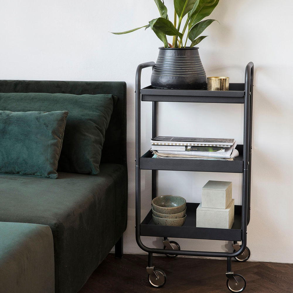 House Doctor Trolley, Roll, Zwart