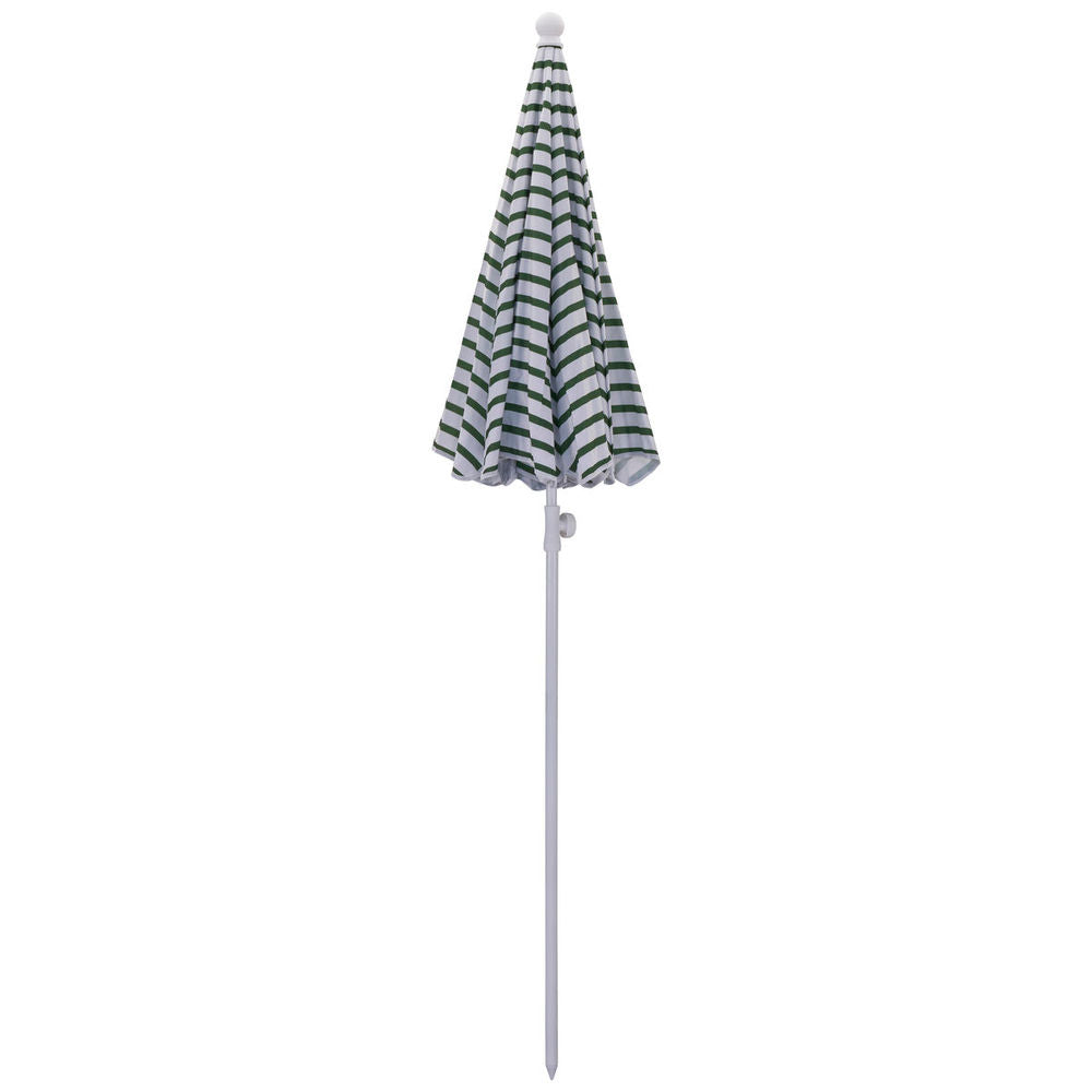 Parasol de plage ou de jardin House Doctor, Oktogon, vert/blanc