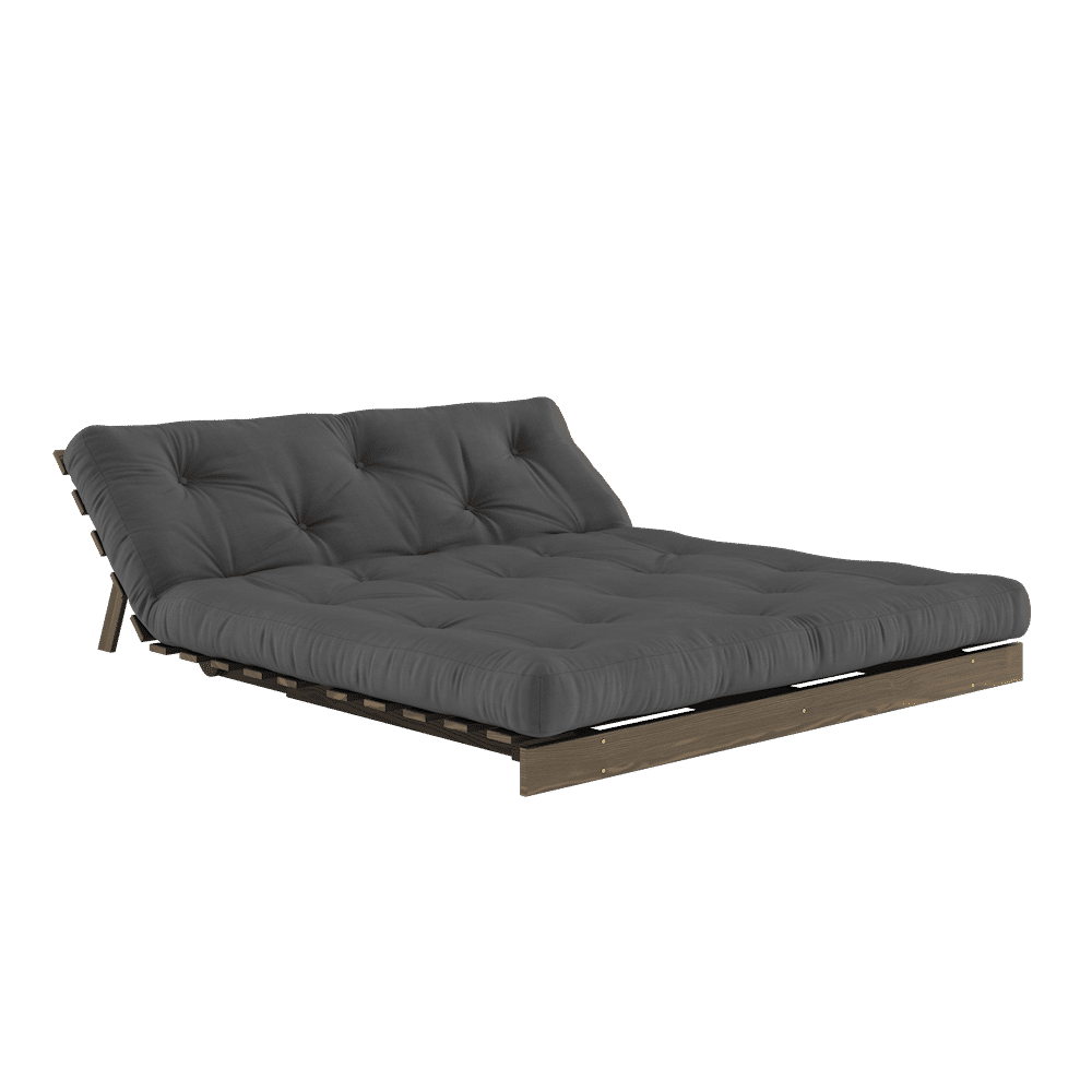 Karup Design WURZELN CAROB BROWN 160X200 W. SCHWEDEN MATRATZE DUNKELGRAU