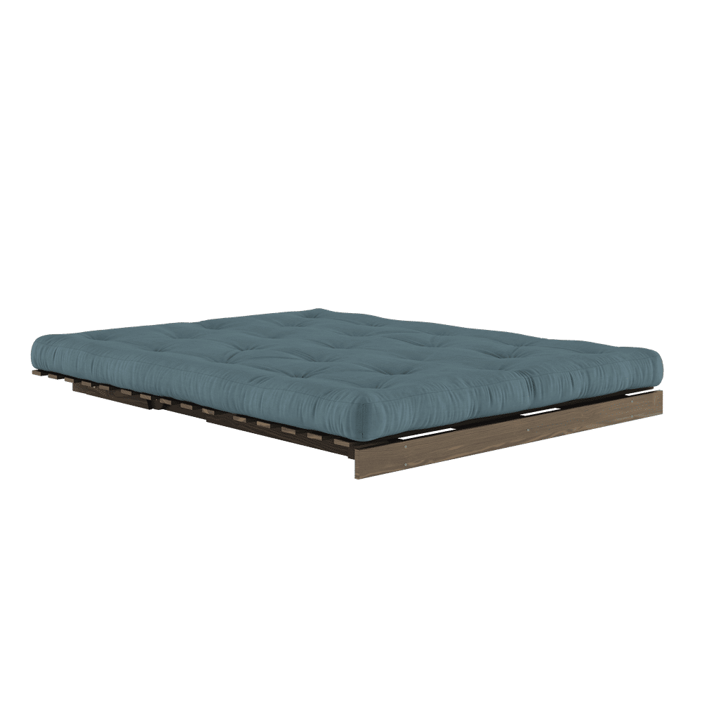 Karup Design ROOTS CAROB BROWN 160 X 200 W. ROOTS MATTRESS PETROL BLUE