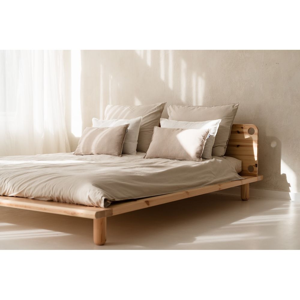 CAPÍTULO PEEK CAMA CLARO LACADO 160X200 W. 2 LÁMPARAS DE CAMA