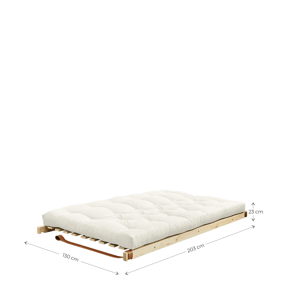 Karup Design JUMP CLEAR LACQUERED W. 5-LAYER MIXED MATTRESS NATURAL