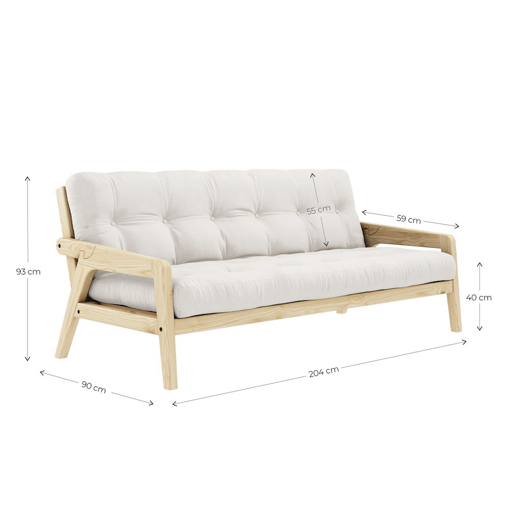 Karup Design SAISIR CLAIR LAQUE W. MATELAS MIXTE 5 COUCHES SORBET ROSE