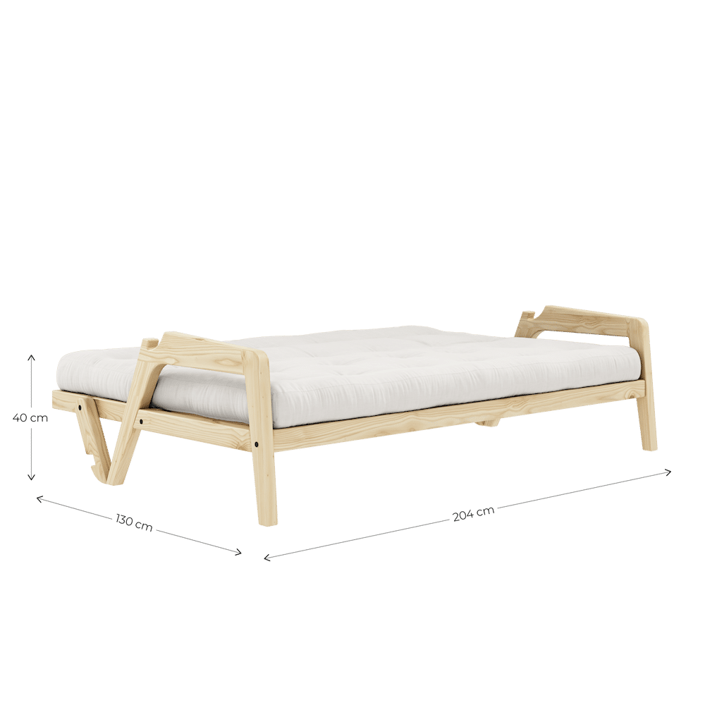 Karup Design SAISIR CLAIR LAQUE W. MATELAS MIXTE 5 COUCHES BORDEAUX