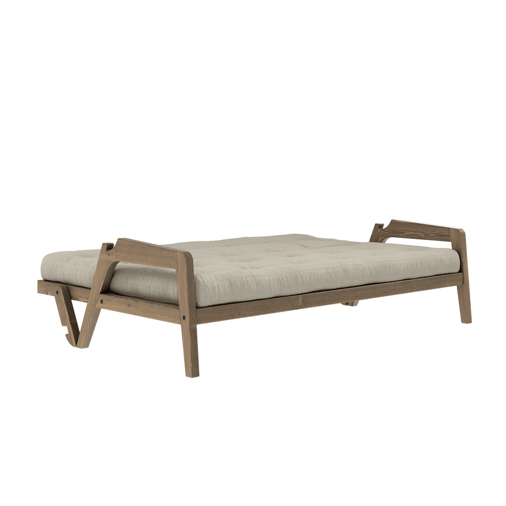 Karup Design SAISIR CAROBE MARRON LAQUÉ W. 5-COUCHE MIXTE MATELAS LIN