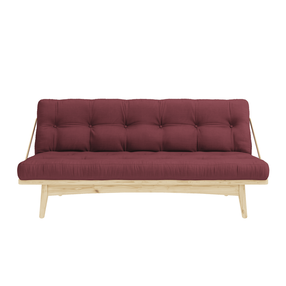 Karup Design FOLK CLEAR LACQUERED W. 5-LAYER MIXED MATTRESS BORDEAUX