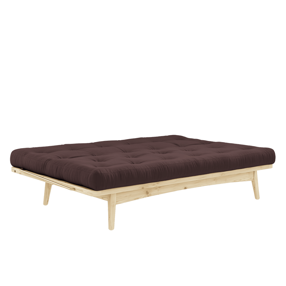 FOLK CLAIR LAQUE W. MATELAS MIXTE 5 COUCHES BRUN