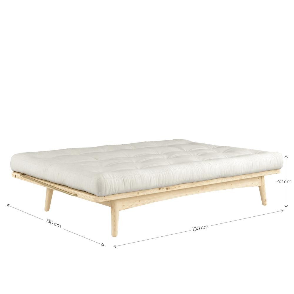 Karup Design FOLK CLEAR LACQUERED W. 5-LAYER MIXED MATTRESS BROWN