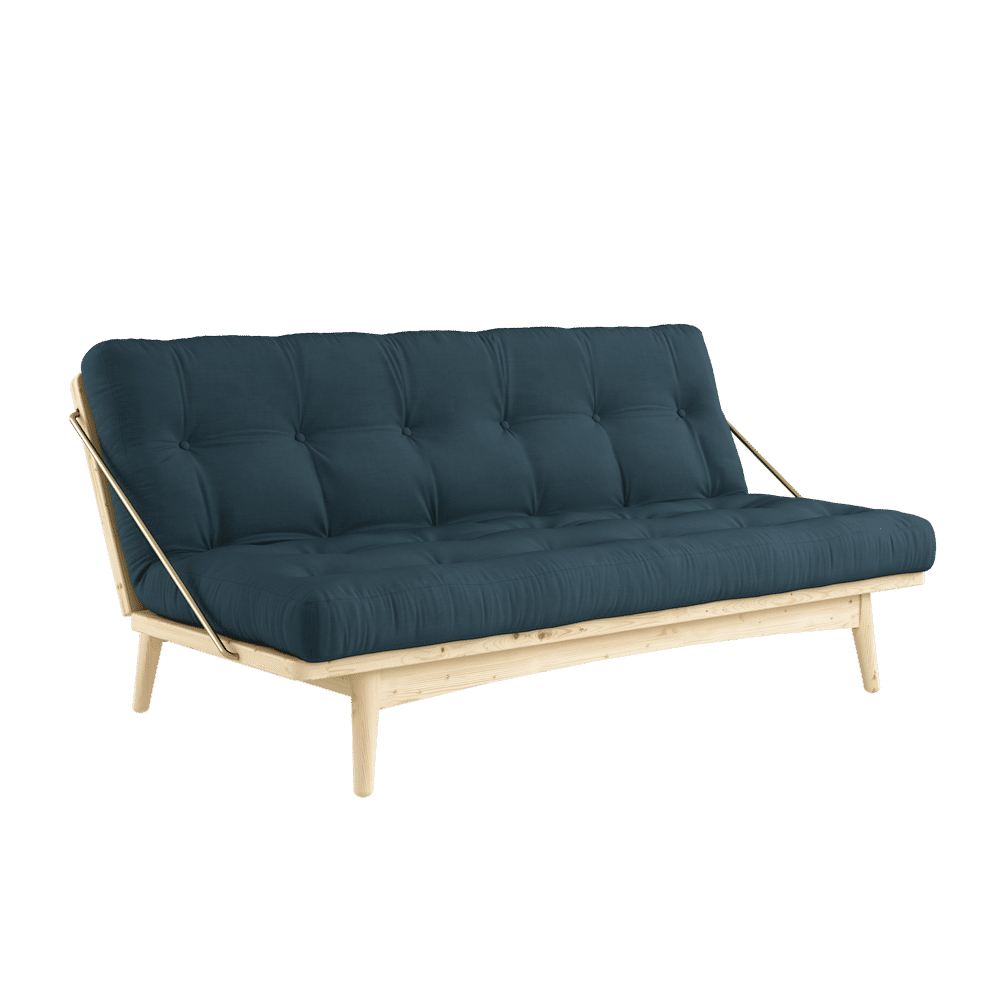 FOLK CLAIR LAQUE W. MATELAS MIXTE 5 COUCHES BLEU Pétrole