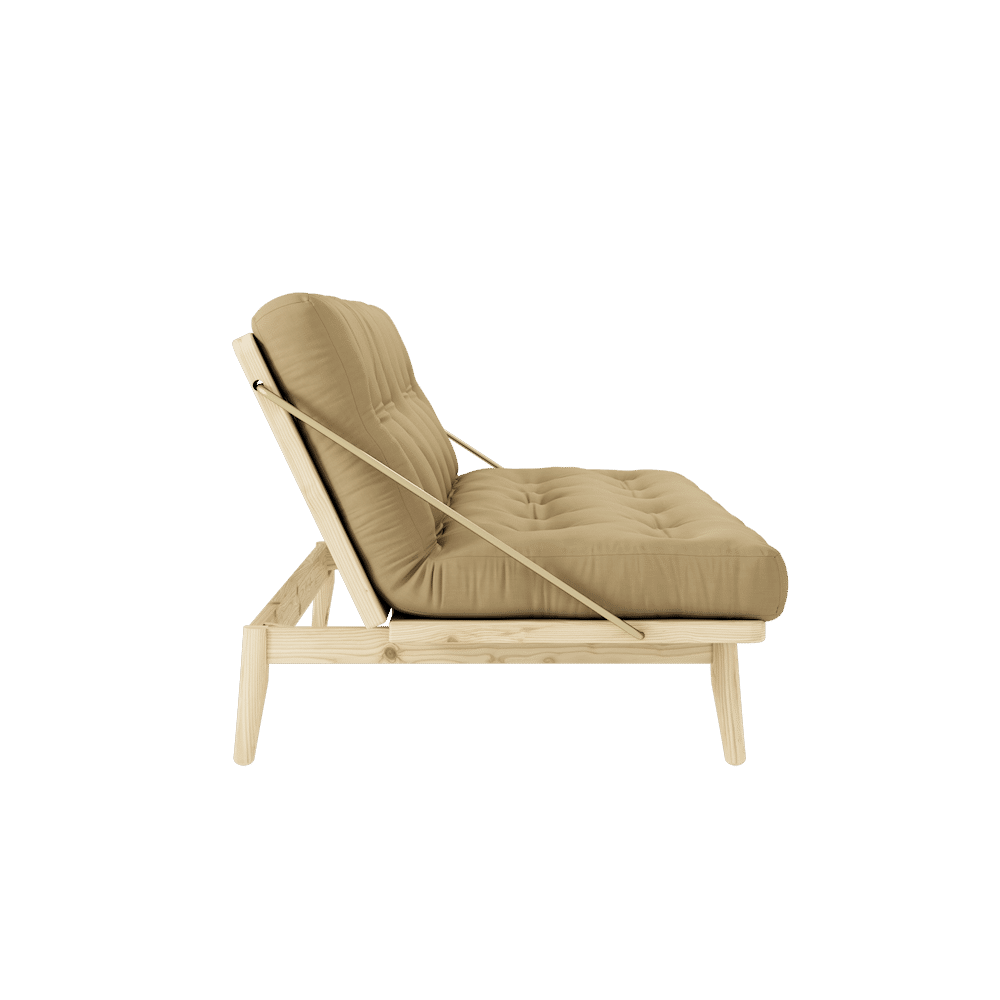 Karup Design FOLK CLAIR LAQUE W. MATELAS MIXTE 5 COUCHES BLÉ BEIGE