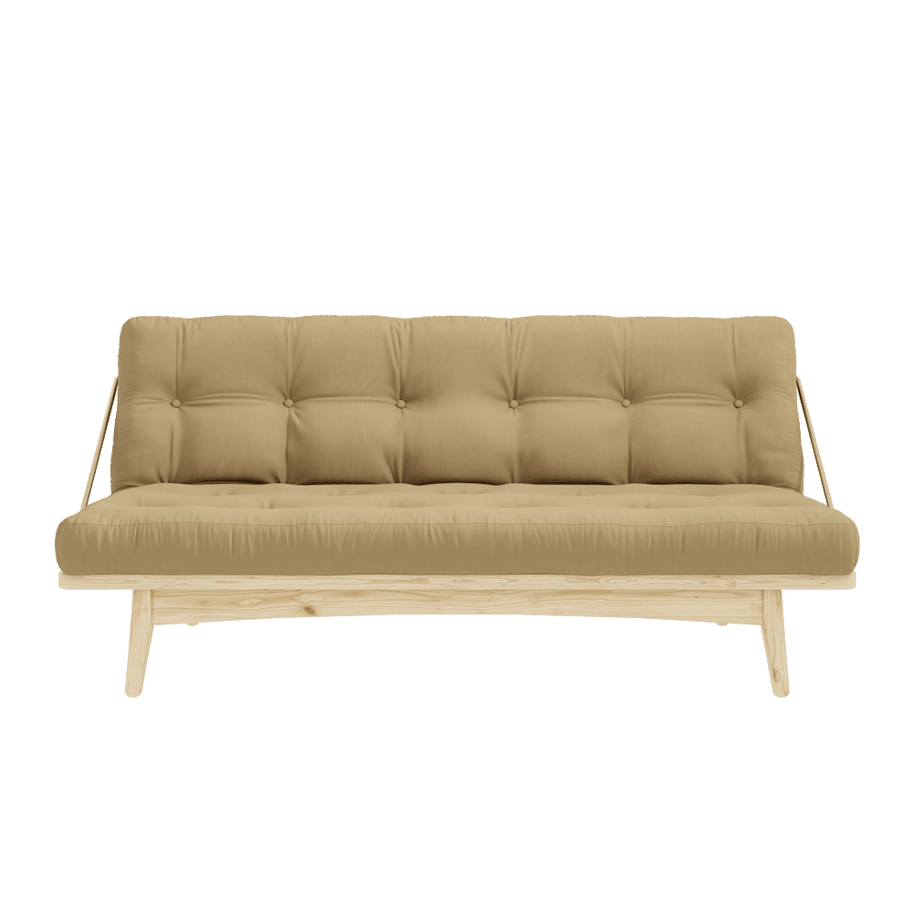 Karup Design FOLK CLAIR LAQUE W. MATELAS MIXTE 5 COUCHES BLÉ BEIGE