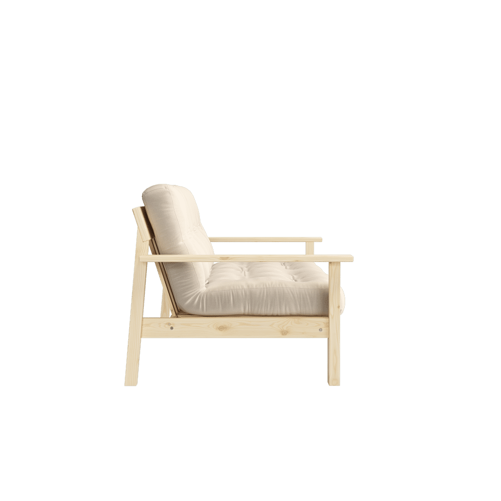 Diseñador UNWIND CLEAR LACQUERED W. COLCHÓN MIXTO 5 CAPAS BEIGE