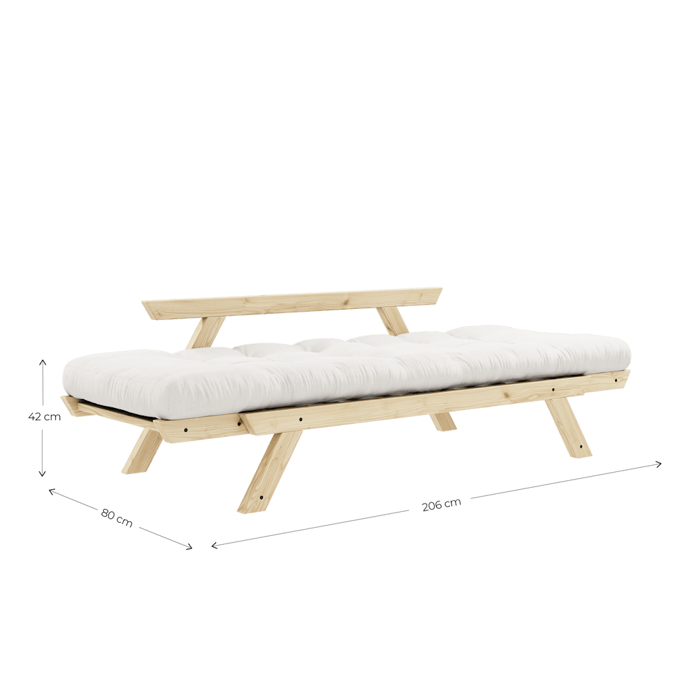 BEBOP CLAIR LAQUE W. MATELAS MIXTE 4 COUCHES GRIS