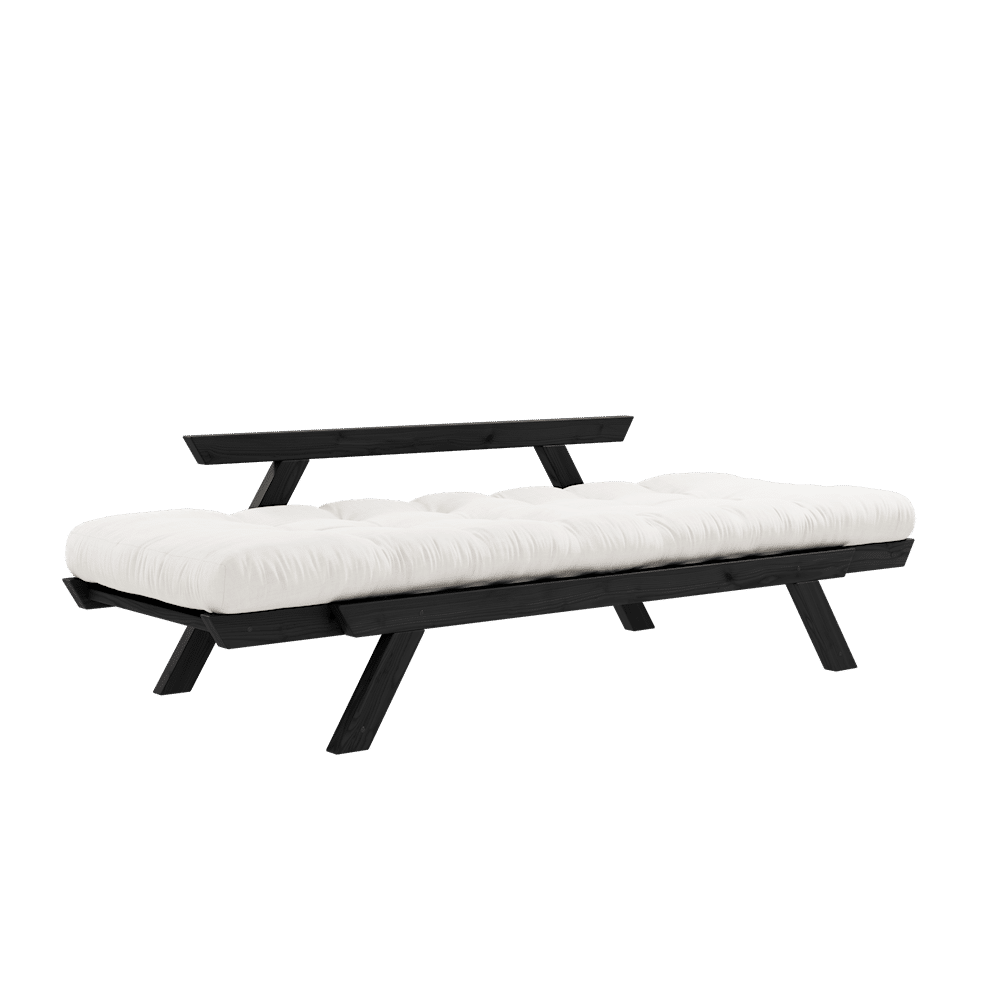 Designer BEBOP NOIR LAQUÉ W. MATELAS MIXTE 4 COUCHES NATUREL