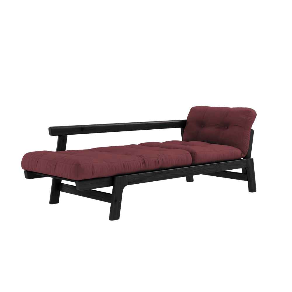 Karup Design STEP BLACK LACQUERED W. STEP MATTRESSES BORDEAUX