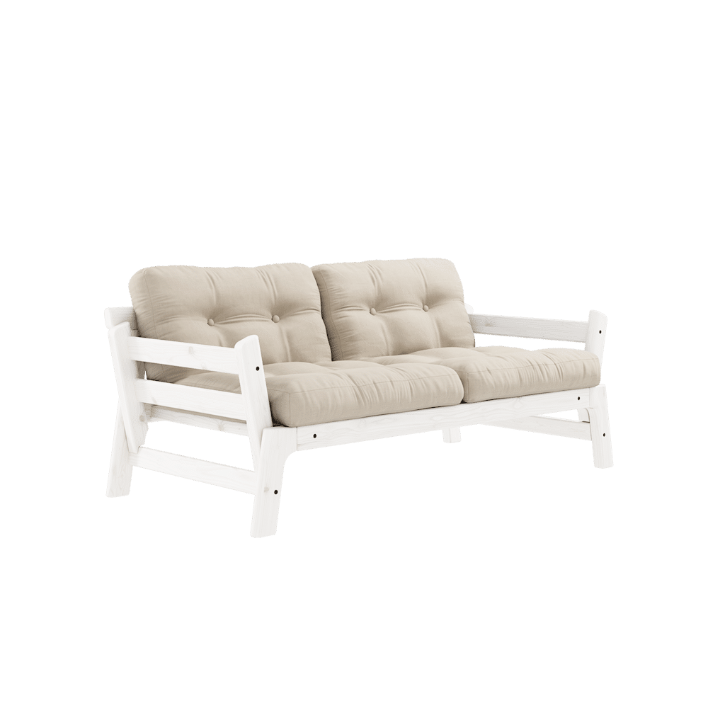 Karup Design SCHRITT WEIß LACKIERT W. SCHRITT MATRATZEN BEIGE