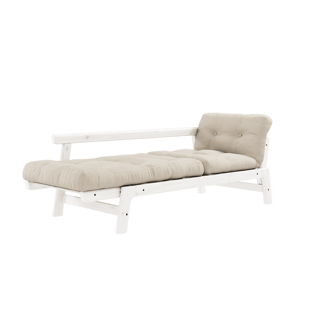 Karup Design SCHRITT WEIß LACKIERT W. SCHRITT MATRATZEN BEIGE