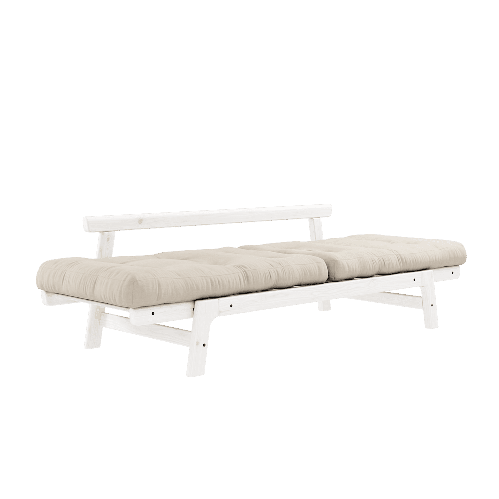 Karup Design SCHRITT WEIß LACKIERT W. SCHRITT MATRATZEN BEIGE