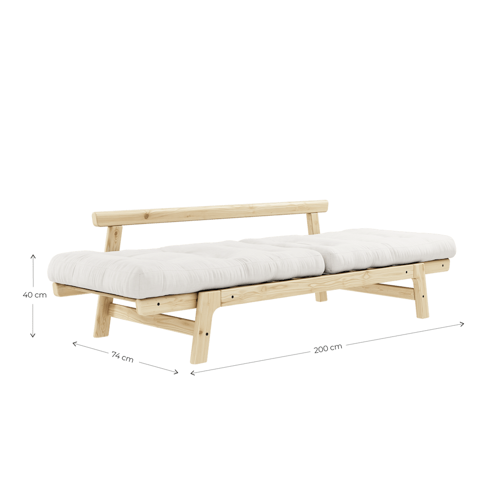 Karup Design SCHRITT WEIß LACKIERT W. SCHRITT MATRATZEN BEIGE