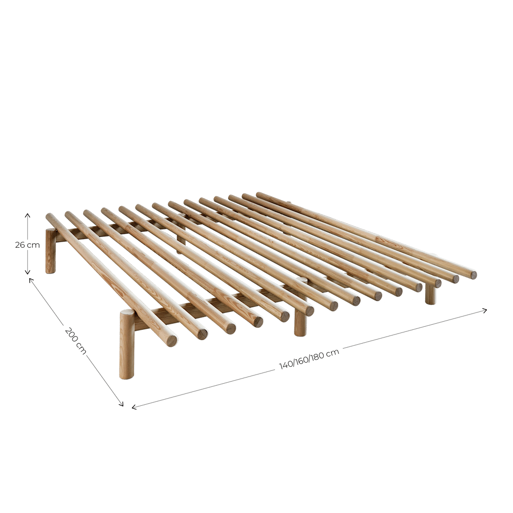 Karup Design PACE BED CLEAR LACQUERED 140 X 200