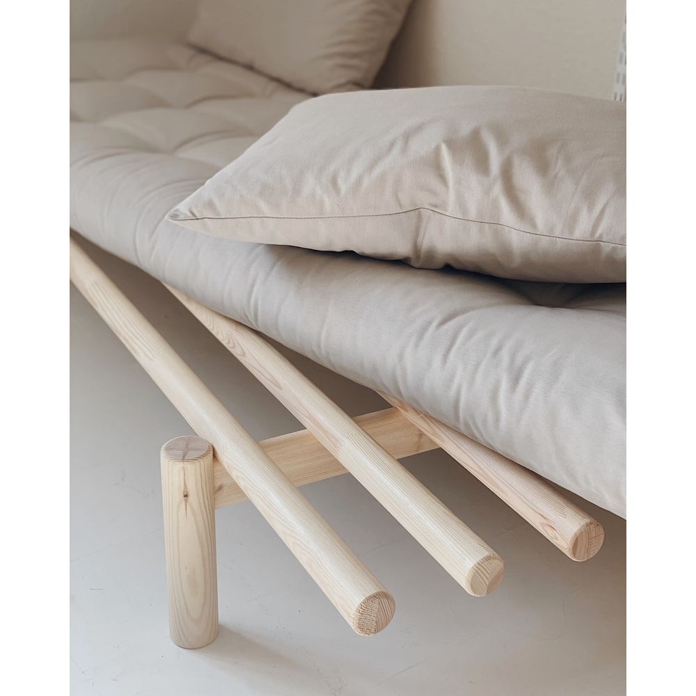 Karup Design PACE DAYBED CLAIR LAQUÉ W. MATELAS MIXTE 4 COUCHES NATUREL