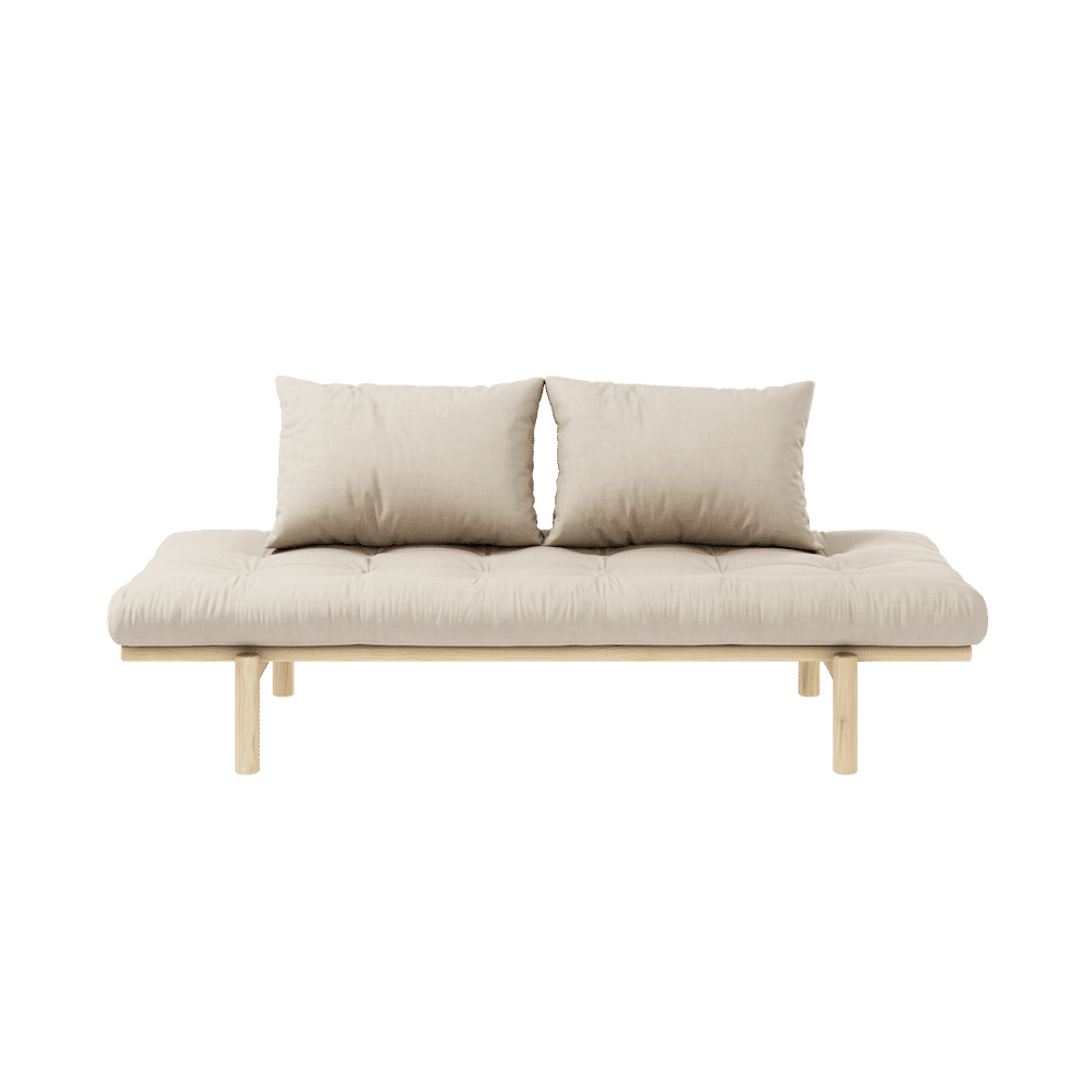 Karup Design PACE DAYBED CLEAR LACQUERED W. 4-LAYER MIXED MATTRESS BEIGE