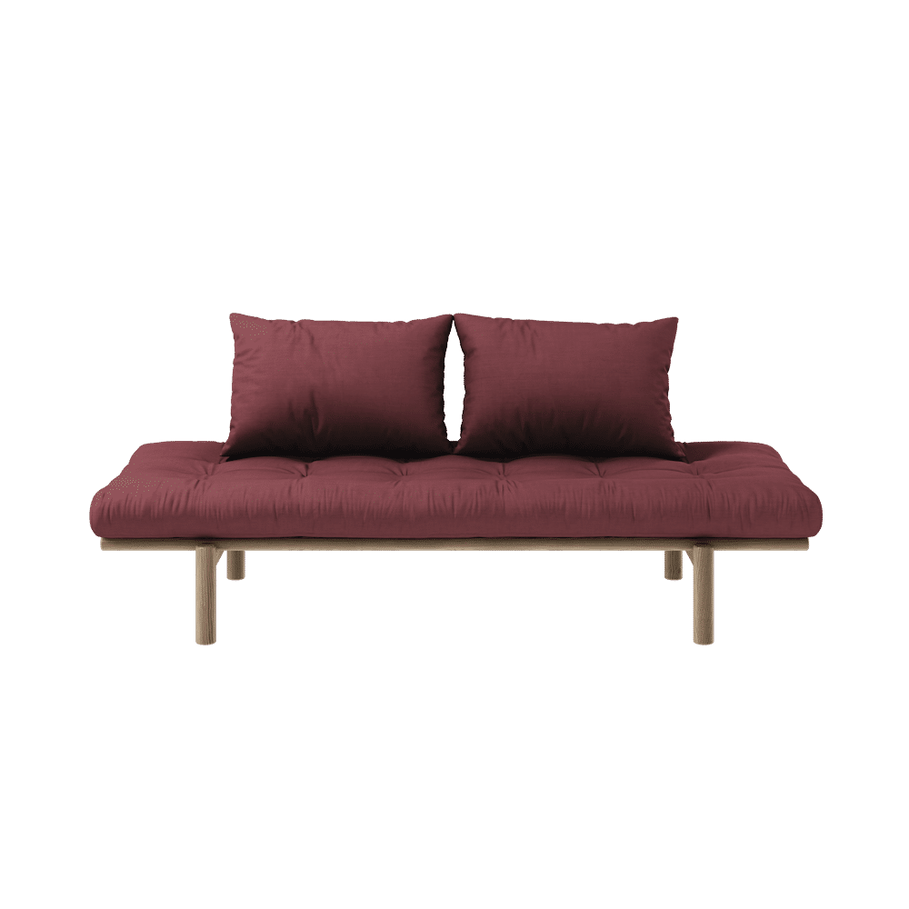 Karup Design PACE DAYBED CAROB BROWN LACQUERED W. 4-LAYER MIXED MATTRESS BORDEAUX