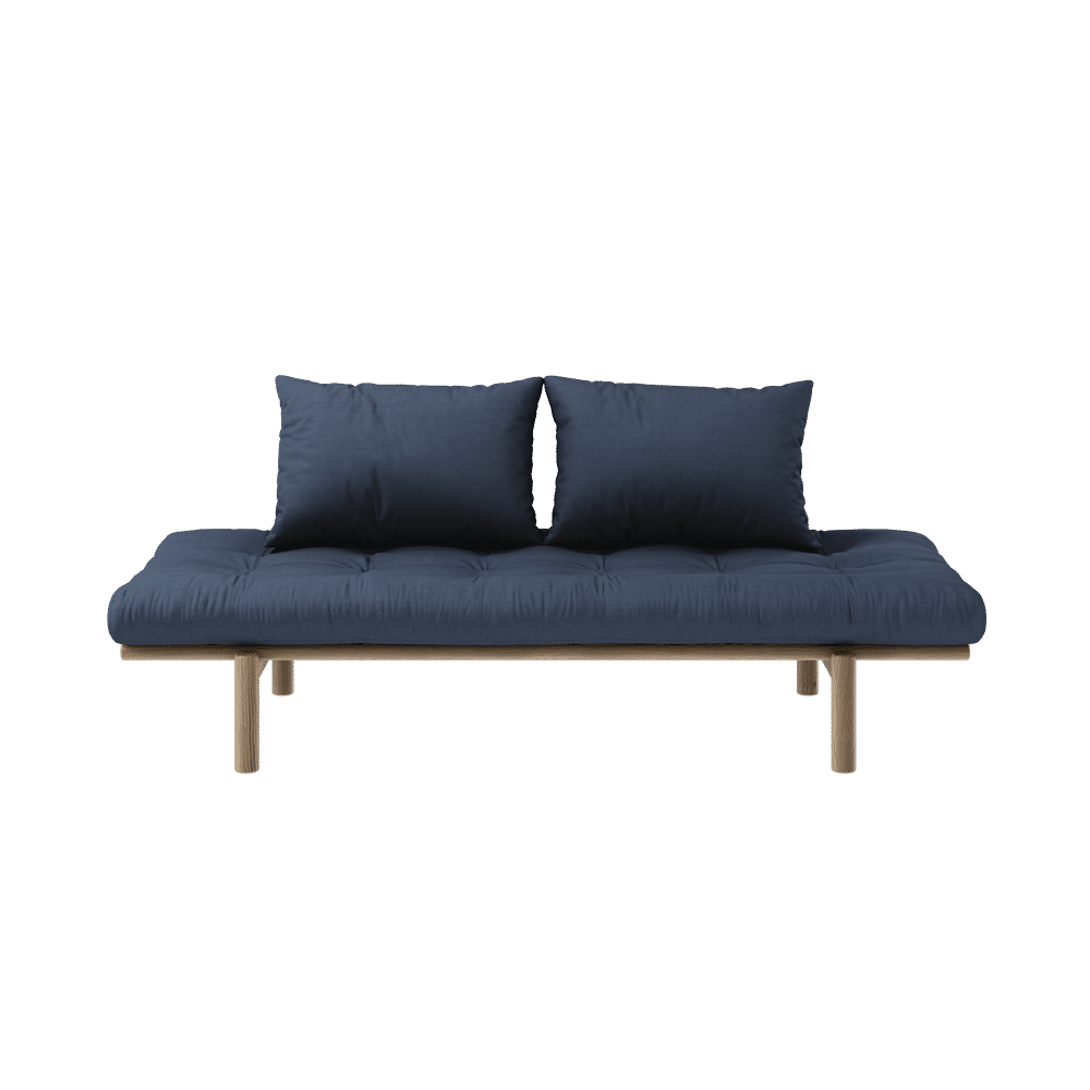 Karup Design PACE DAYBED CAROB BROWN LACQUERED W. 4-LAYER MIXED MATTRESS NAVY