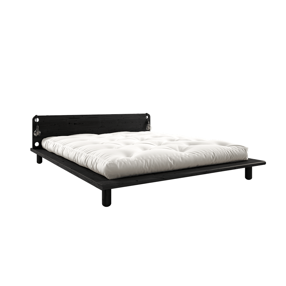 Karup Design PEEK BED BLACK LACQUERED 160 X 200 W. 2 BED LAMPS