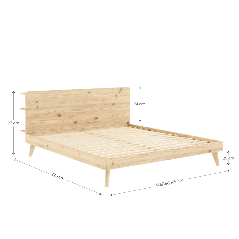 Karup Design RETREAT BED CLEAR LACQUERED 180 X 200