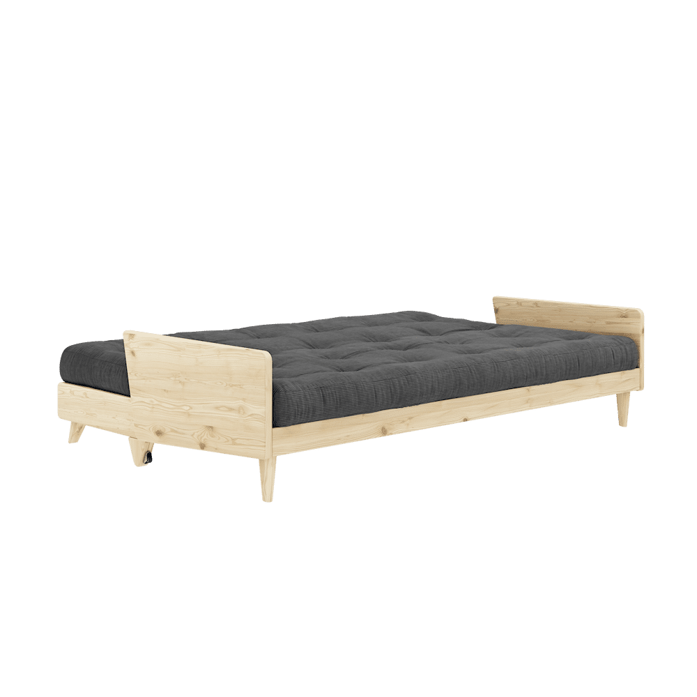 Karup Design INDIE CLAIR LAQUÉ W. MATELAS MIXTE 5 COUCHES CHARBON