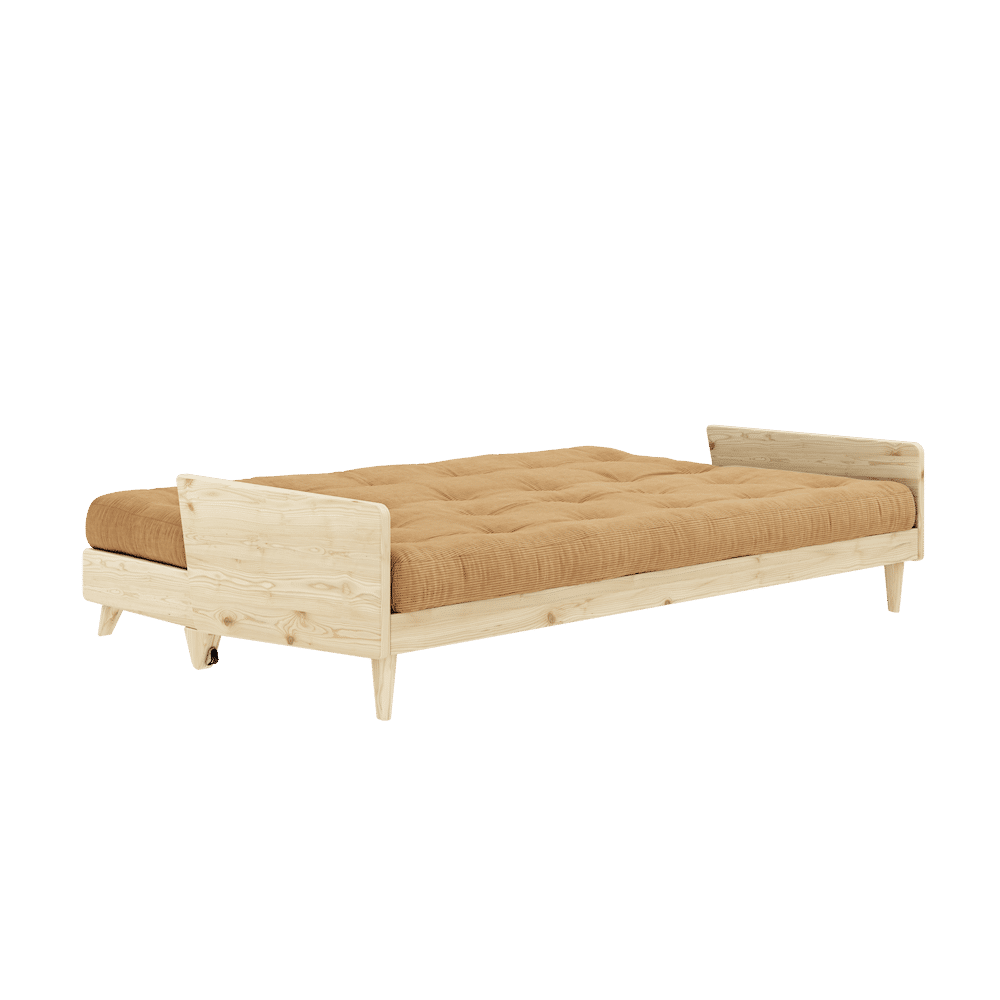 INDIE CLAIR LAQUE W. MATELAS MIXTE 5 COUCHES FUDGE BRUN