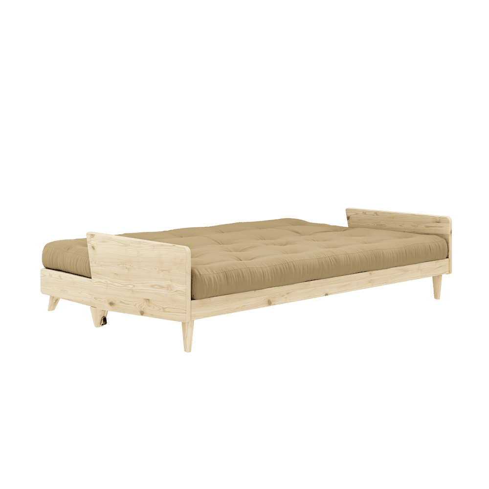 Karup Design INDIE CLAIR LAQUÉ W. MATELAS MIXTE 5 COUCHES BLÉ BEIGE