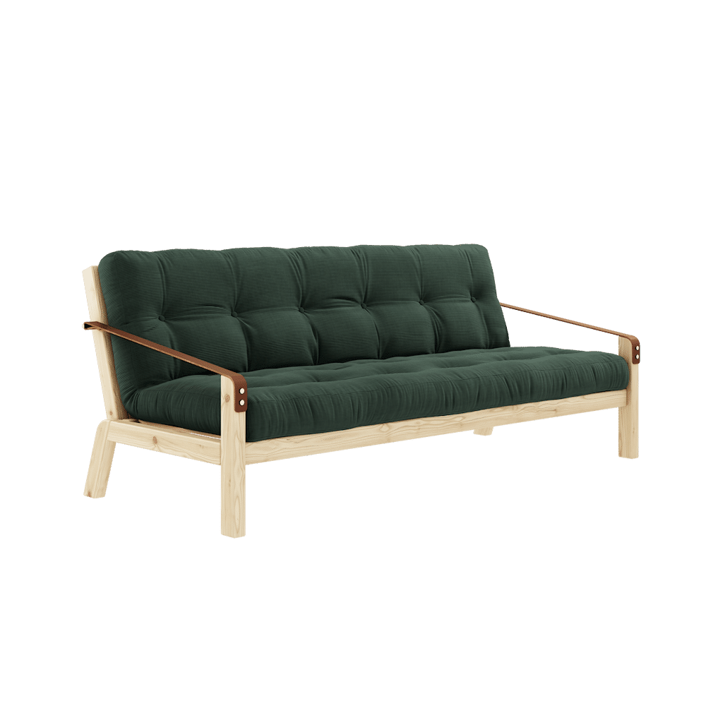 Karup Design POÉSIE CLAIR LAQUÉ W. MATELAS MIXTE 5 COUCHES ALGUE