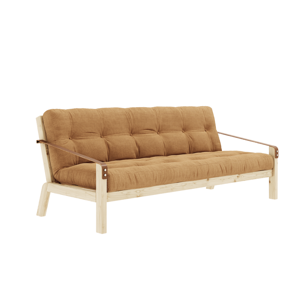 Karup Design POÉSIE CLAIR LAQUÉ W. MATELAS MIXTE 5 COUCHES FUDGE BRUN