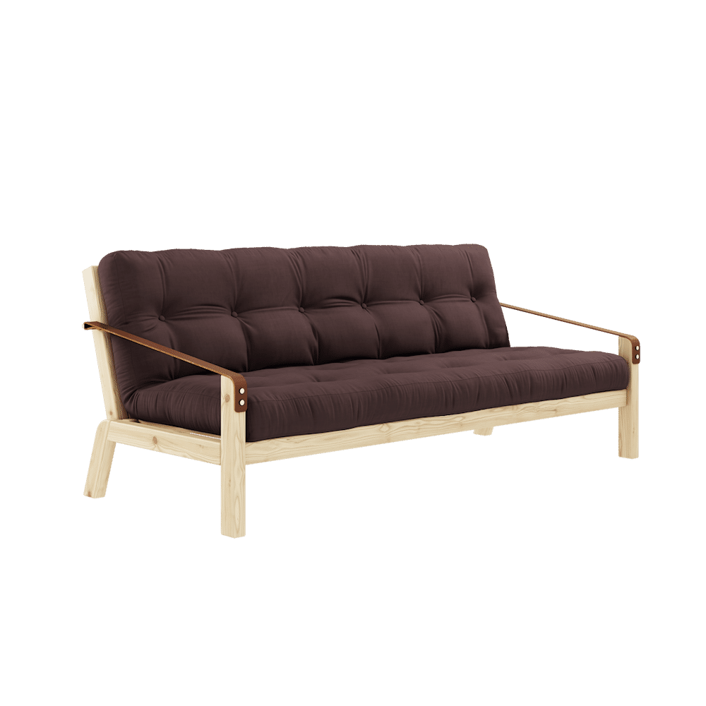 Karup Design POÉSIE CLAIR LAQUÉ W. MATELAS MIXTE 5 COUCHES BRUN