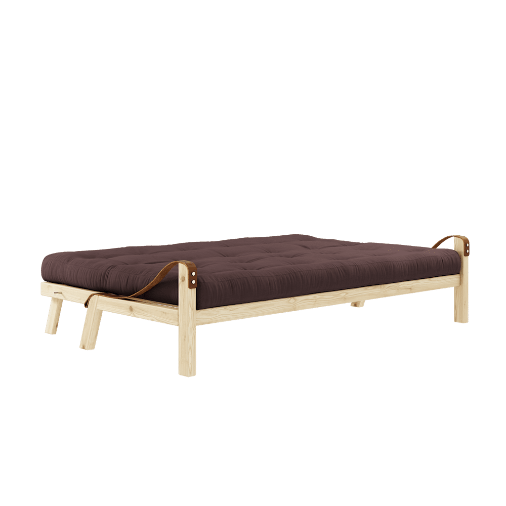 Karup Design POÉSIE CLAIR LAQUÉ W. MATELAS MIXTE 5 COUCHES BRUN