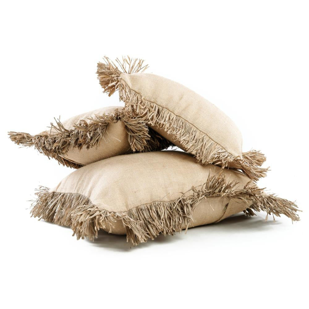 Bazar Bizar De Jute Bonita Housse de Coussin - Naturel - 60x60