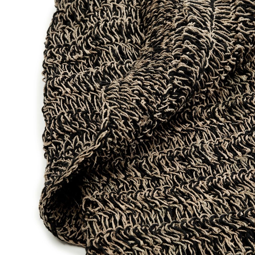 Bazar Bizarre Tapis de jonc de mer-Noir Naturel-100