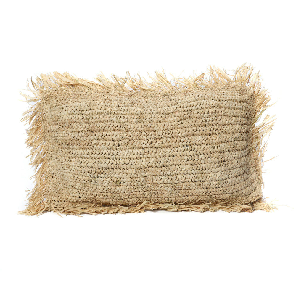 Bazar Bizar De Raffia Kussenhoes - Natuurlijk - 30x50