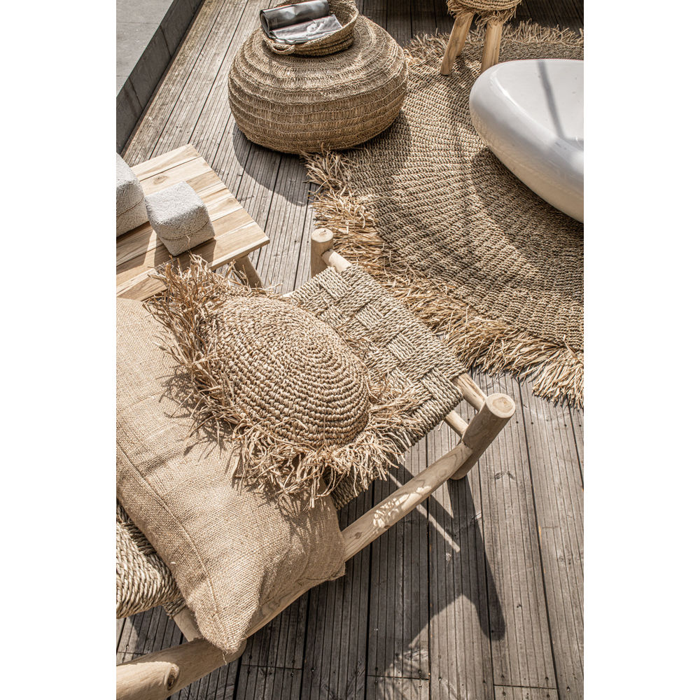 Housse de Coussin Bazar Bizar De Jute - Naturel - 60x35