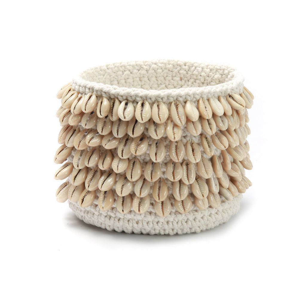 Bazar Bizar De Cowrie Macrame Plantenbak - Natuurlijk M