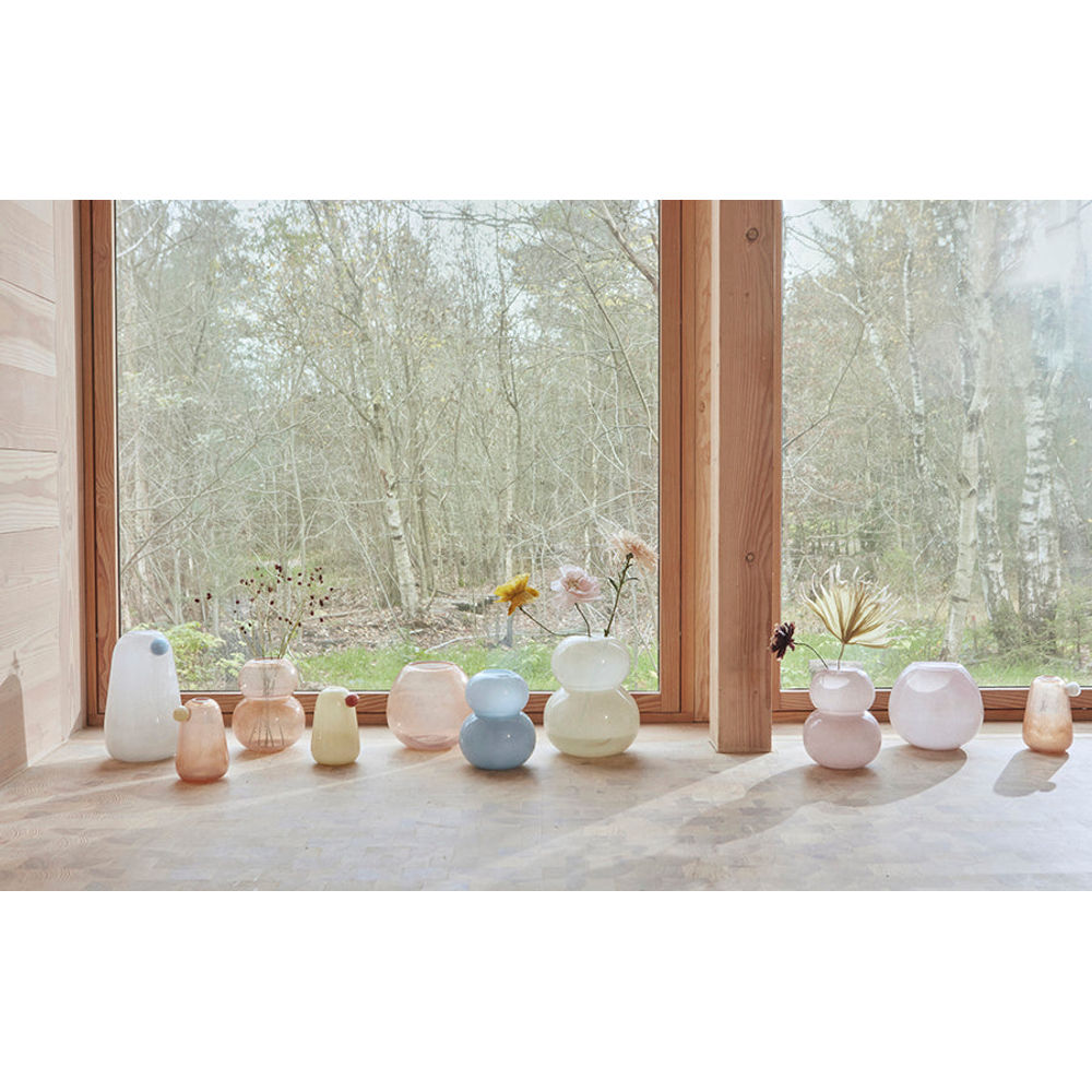 OYOY LIVING Lasi Vase-klein-Eisblau