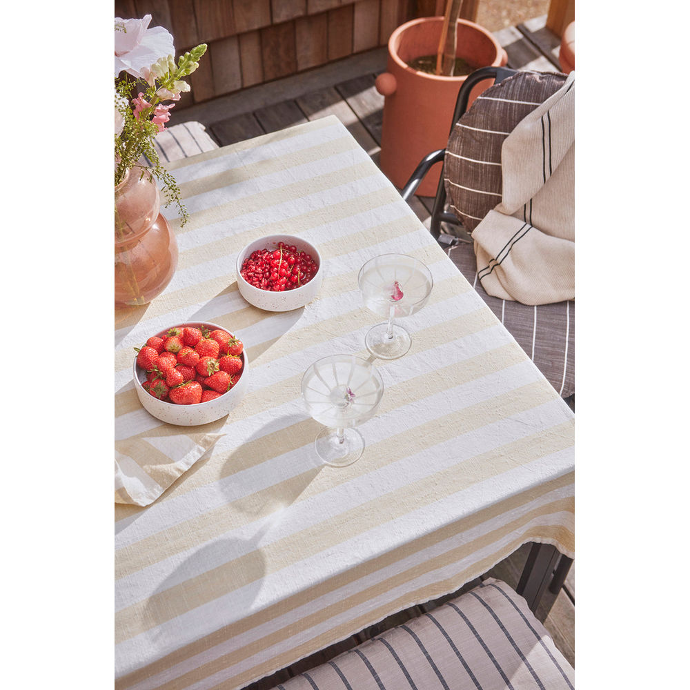 OYOY LIVING Striped Tablecloth - 260x140 cm - Vanilla