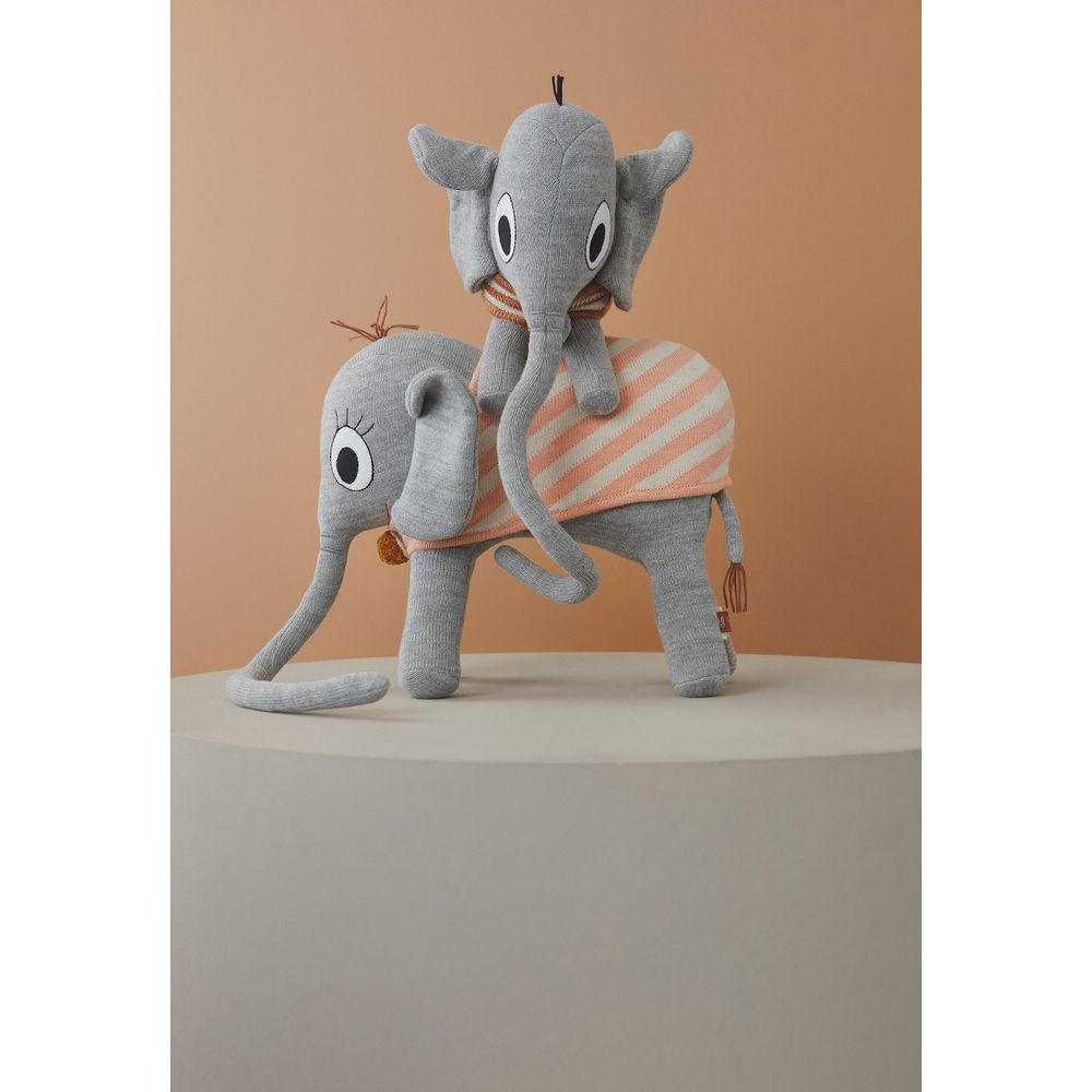 OYOY MINI Rambo line Elefant-Grau