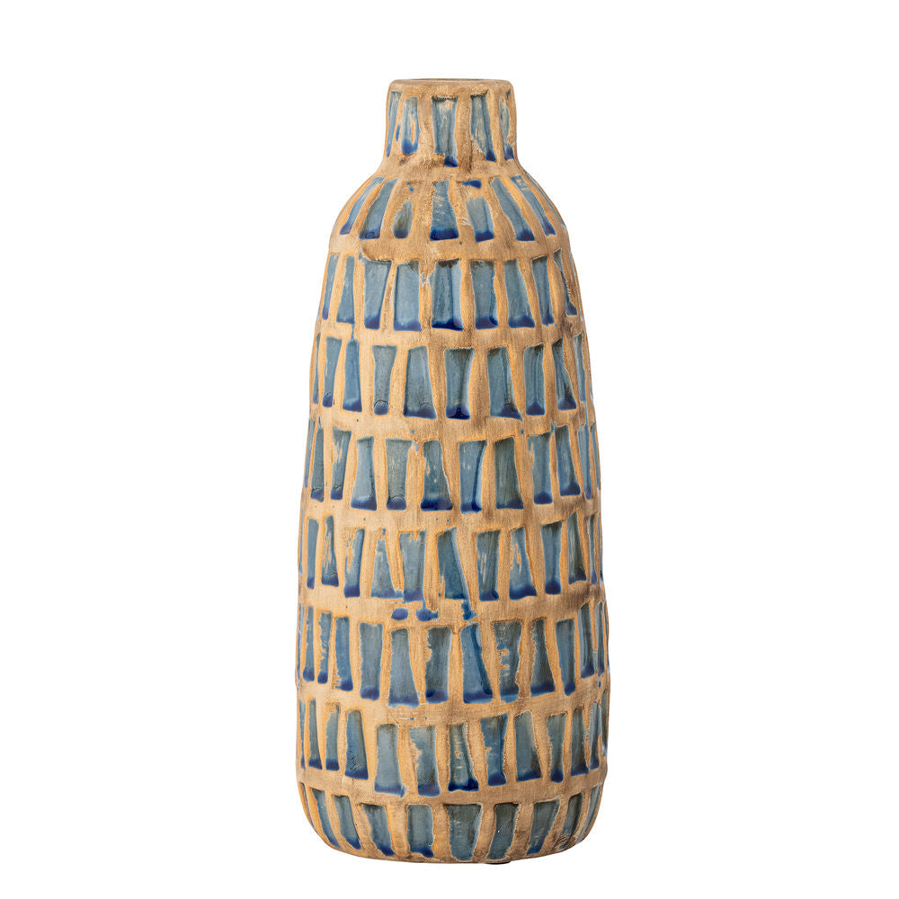 Creative Collection Mayann Deco Vaas, Blauw, Terracotta